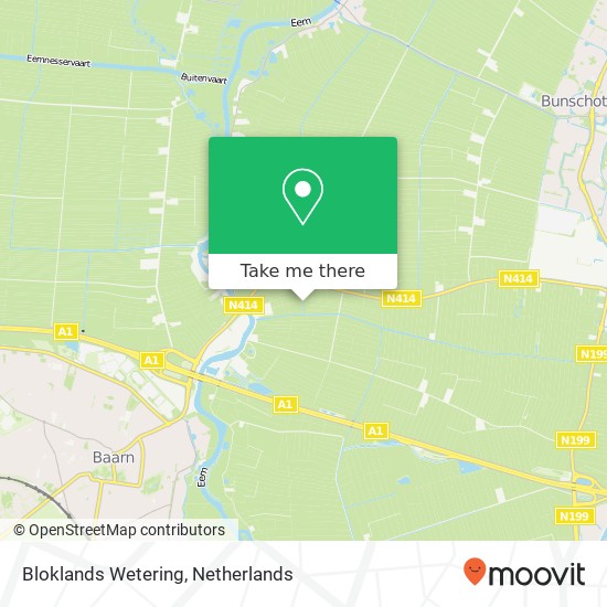 Bloklands Wetering kaart