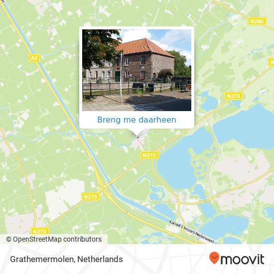 Grathemermolen kaart