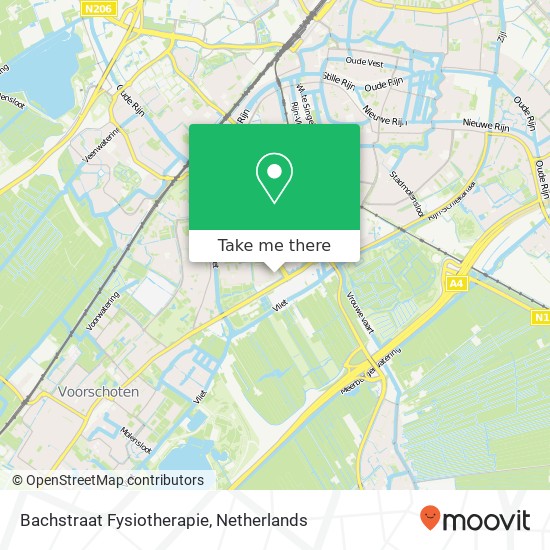 Bachstraat Fysiotherapie kaart