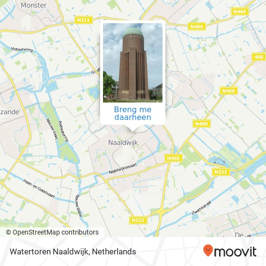 Watertoren Naaldwijk kaart