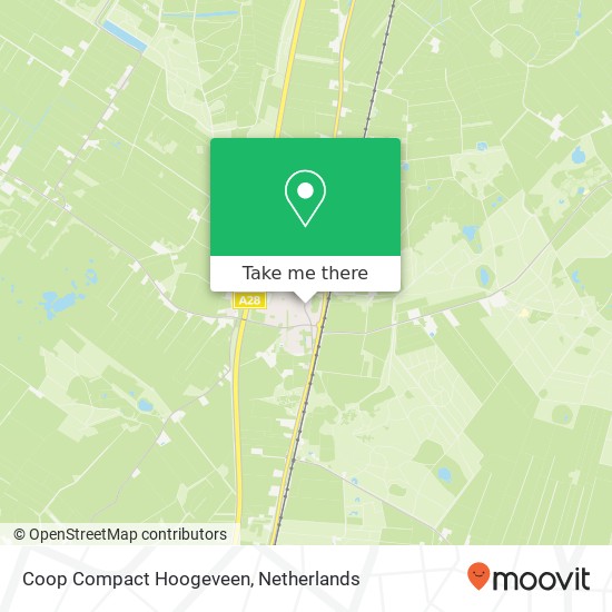 Coop Compact Hoogeveen kaart