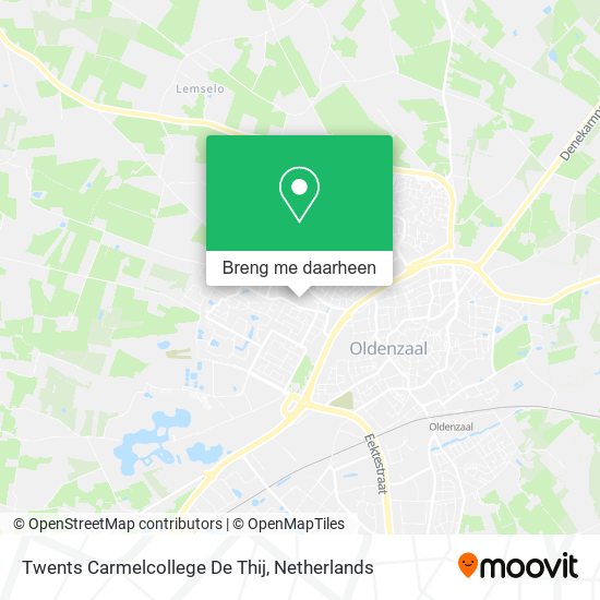 Twents Carmelcollege De Thij kaart