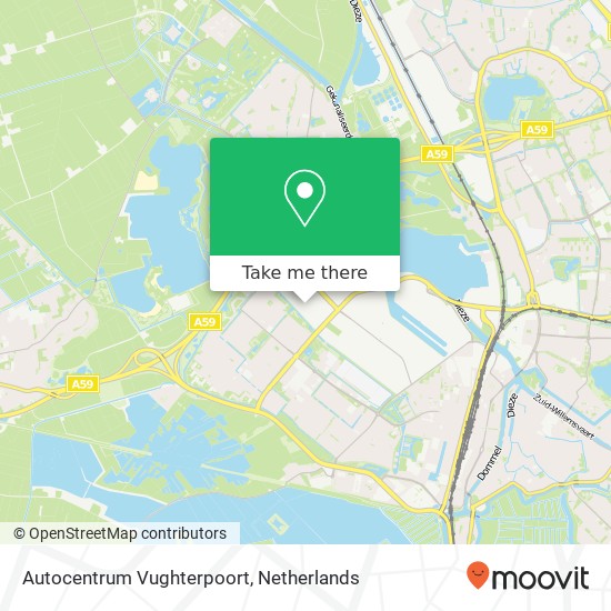 Autocentrum Vughterpoort kaart