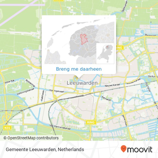 Gemeente Leeuwarden kaart