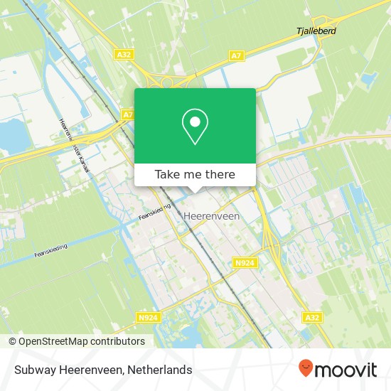 Subway Heerenveen kaart