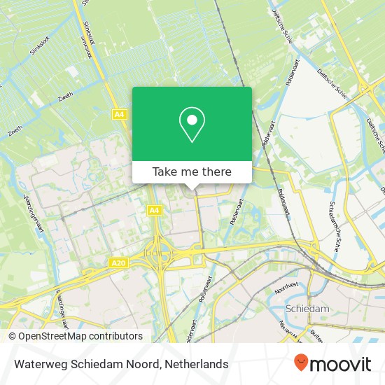 Waterweg Schiedam Noord kaart