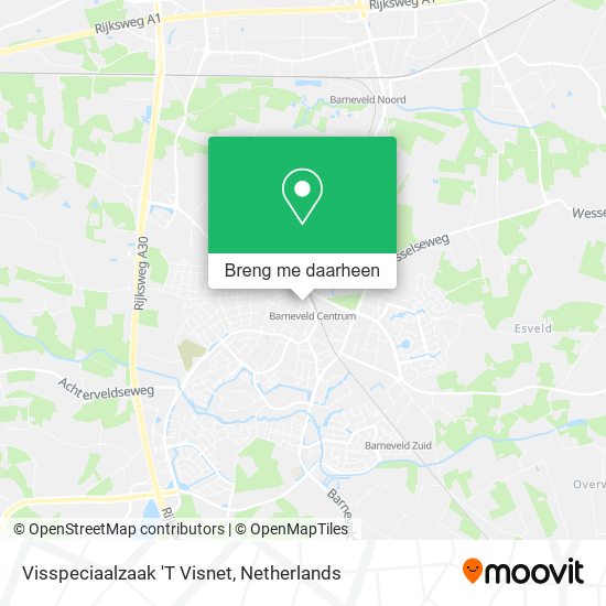Visspeciaalzaak 'T Visnet kaart