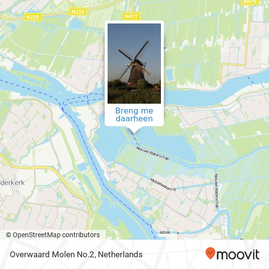 Overwaard Molen No.2 kaart