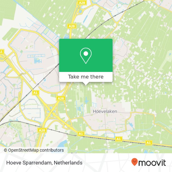 Hoeve Sparrendam kaart