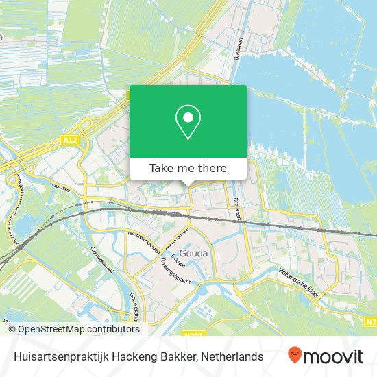 Huisartsenpraktijk Hackeng Bakker kaart