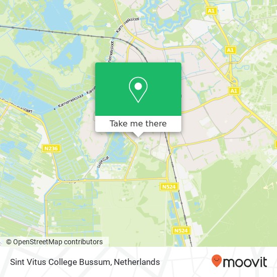 Sint Vitus College Bussum kaart