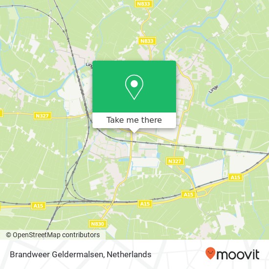 Brandweer Geldermalsen kaart