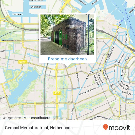 Gemaal Mercatorstraat kaart