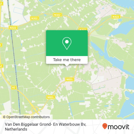 Van Den Biggelaar Grond- En Waterbouw Bv kaart