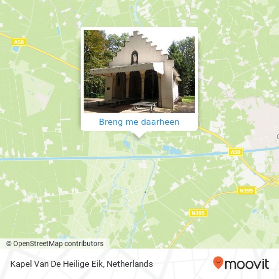 Kapel Van De Heilige Eik kaart