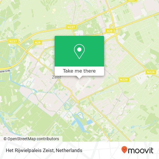 Het Rijwielpaleis Zeist kaart