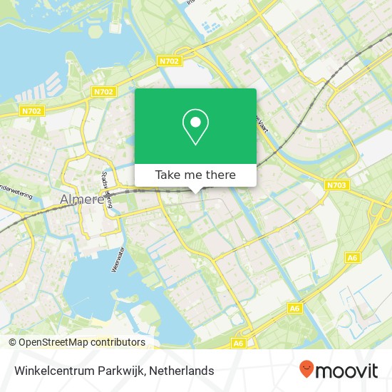 Winkelcentrum Parkwijk kaart
