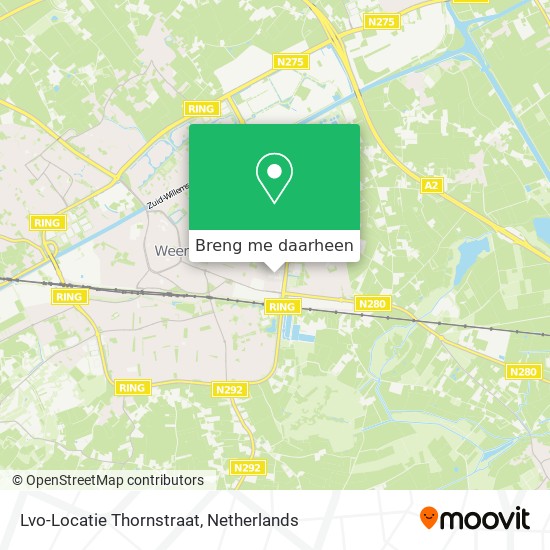 Lvo-Locatie Thornstraat kaart