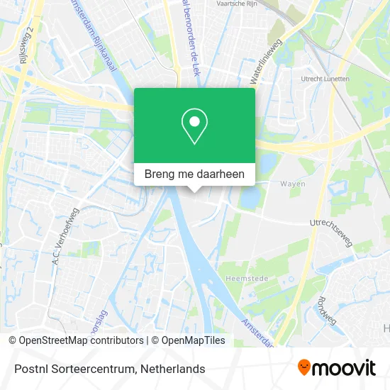 Postnl Sorteercentrum kaart