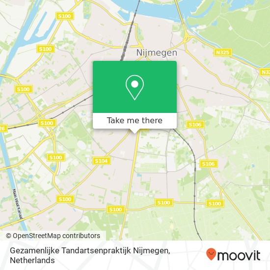 Gezamenlijke Tandartsenpraktijk Nijmegen kaart