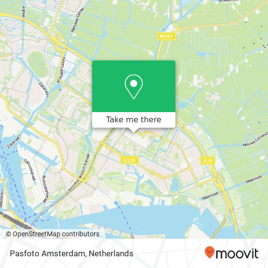 Pasfoto Amsterdam kaart