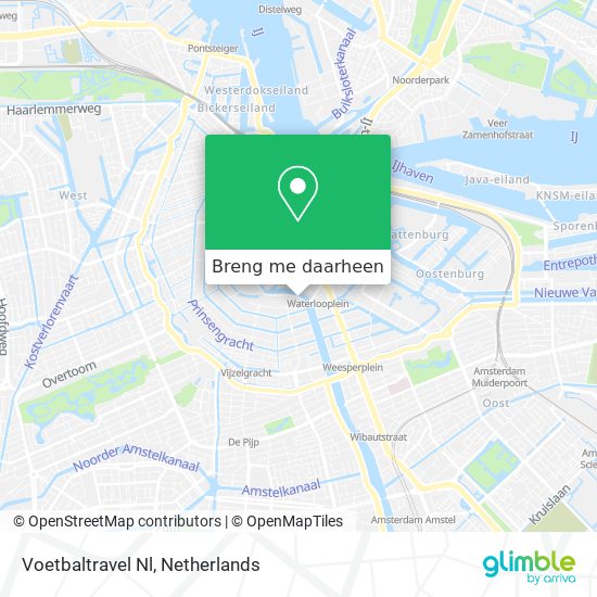 Voetbaltravel Nl kaart