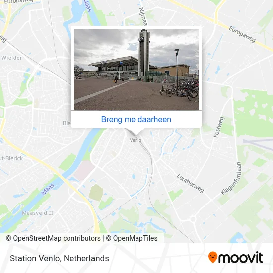 Station Venlo kaart