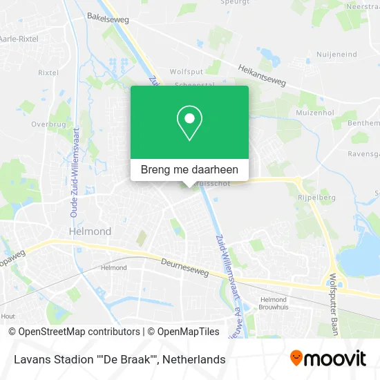 Lavans Stadion ""De Braak"" kaart