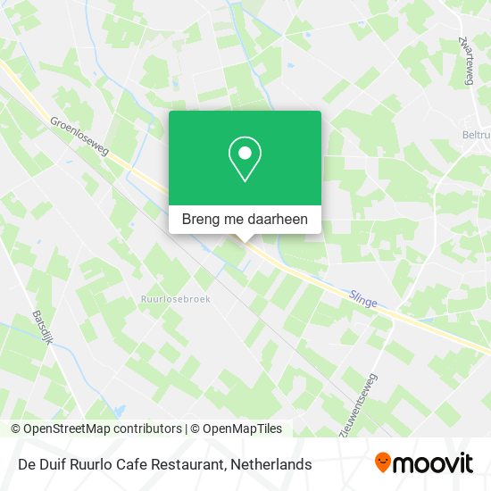 De Duif Ruurlo Cafe Restaurant kaart