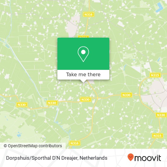 Dorpshuis/Sporthal D'N Dreajer kaart