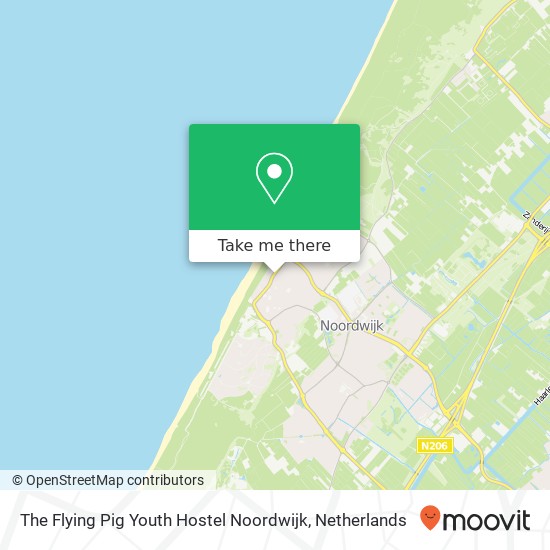 The Flying Pig Youth Hostel Noordwijk kaart