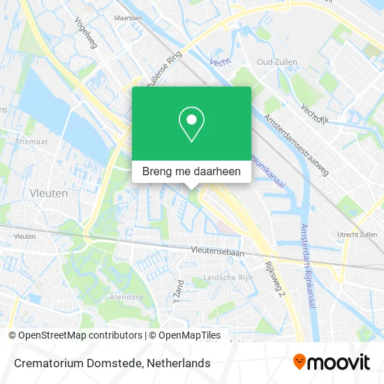 Crematorium Domstede kaart