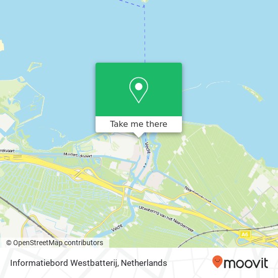 Informatiebord Westbatterij kaart