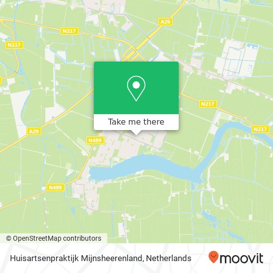 Huisartsenpraktijk Mijnsheerenland kaart