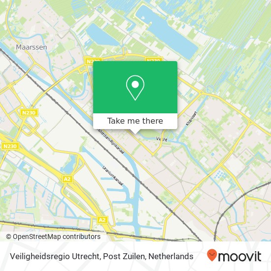 Veiligheidsregio Utrecht, Post Zuilen kaart