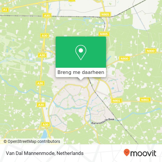 Van Dal Mannenmode kaart