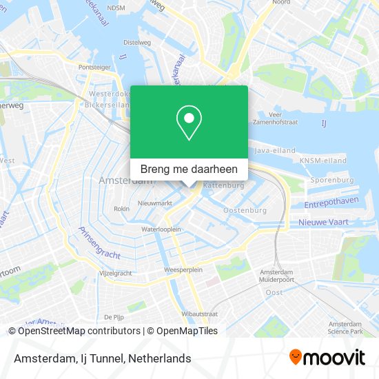 Amsterdam, Ij Tunnel kaart