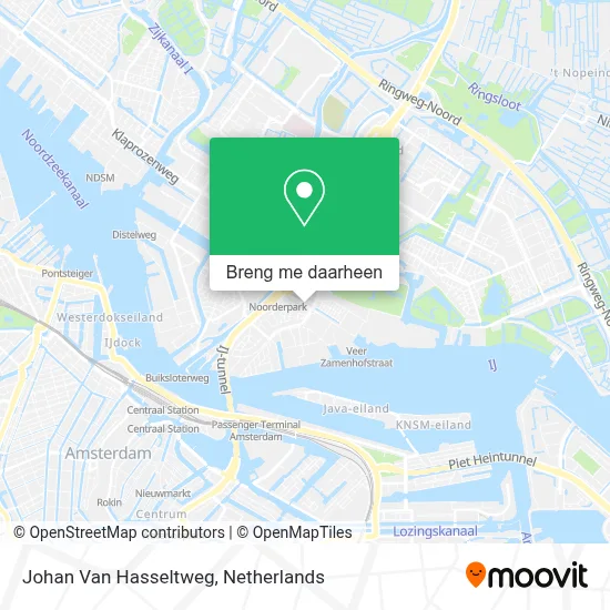 Johan Van Hasseltweg kaart