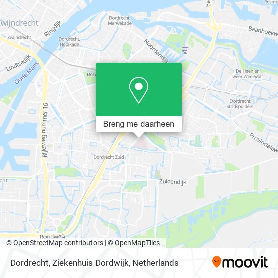 Dordrecht, Ziekenhuis Dordwijk kaart
