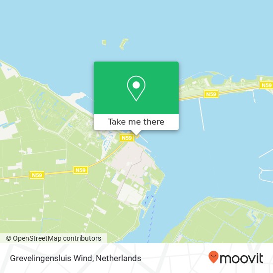 Grevelingensluis Wind kaart