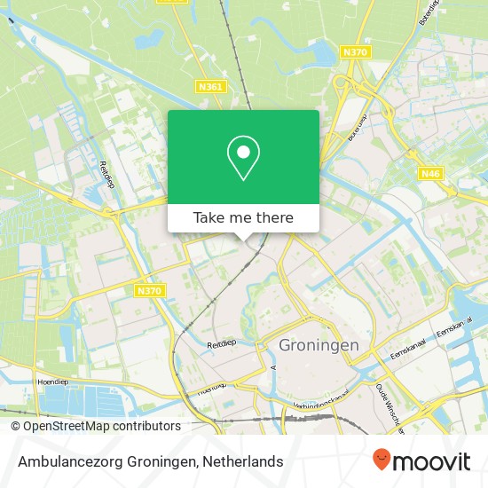 Ambulancezorg Groningen kaart