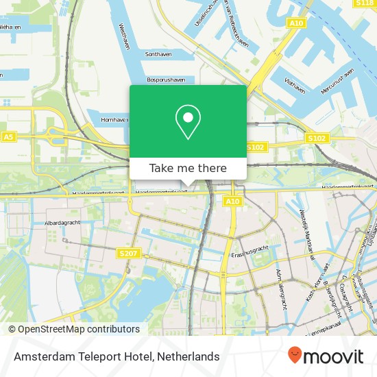 Amsterdam Teleport Hotel kaart