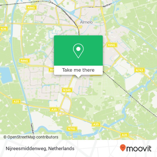 Nijreesmiddenweg kaart