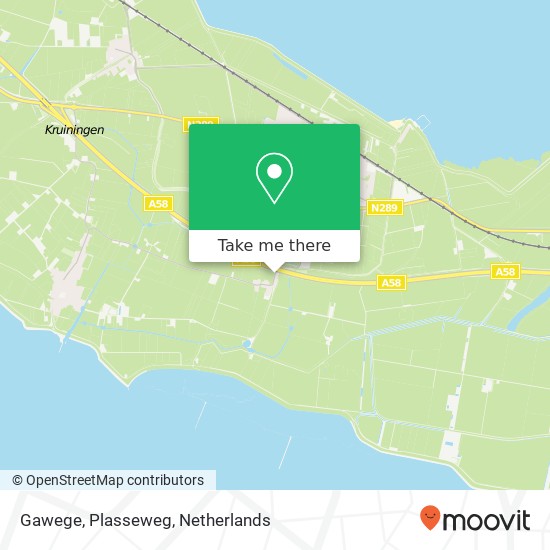 Gawege, Plasseweg kaart