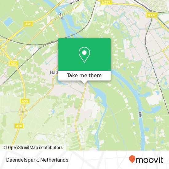 Daendelspark kaart