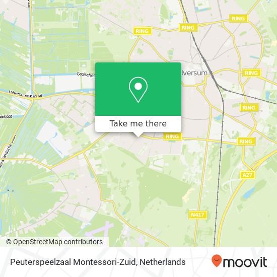 Peuterspeelzaal Montessori-Zuid kaart