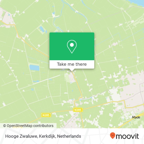 Hooge Zwaluwe, Kerkdijk kaart
