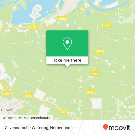 Zevenaarsche Wetering kaart