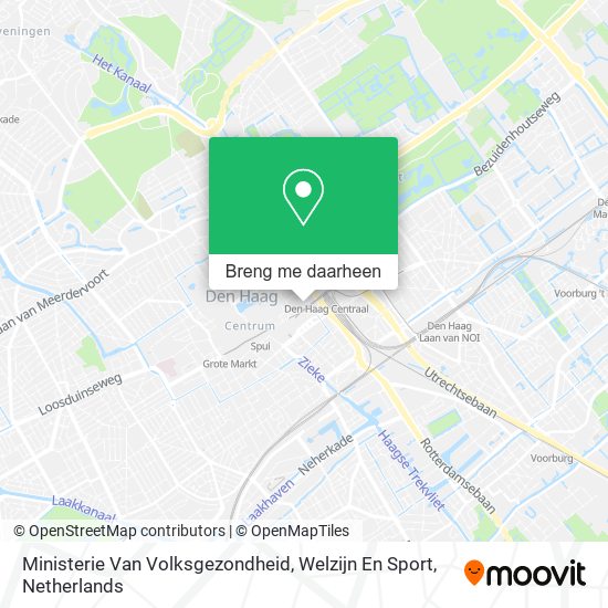 Ministerie Van Volksgezondheid, Welzijn En Sport kaart