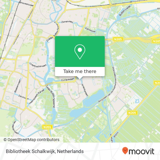 Bibliotheek Schalkwijk kaart